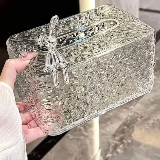 Rabbit Hammered Luxury Tissue Box Cover