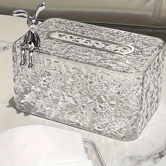 Rabbit Hammered Luxury Tissue Box Cover