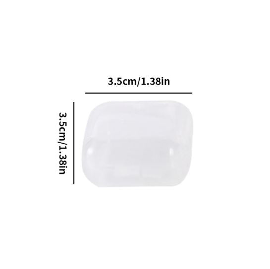 (Pack of 10) Portable Clear Square Plastic Mini Jewelry Storage Box for Jewelry Display