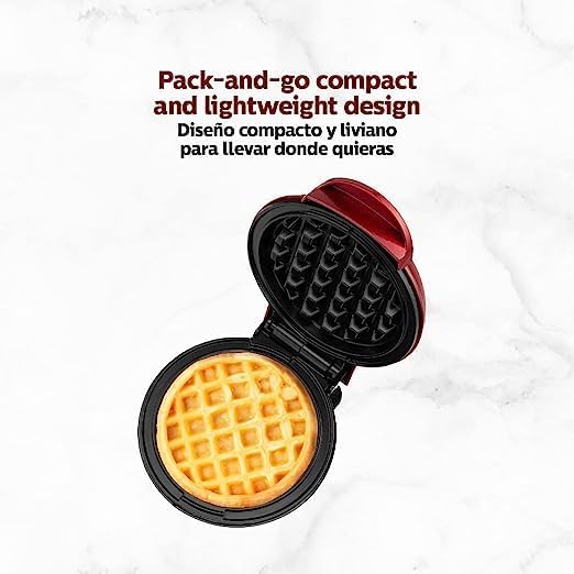 Mini Non-Stick Waffles Maker, Portable Electric Waffle Iron Machine