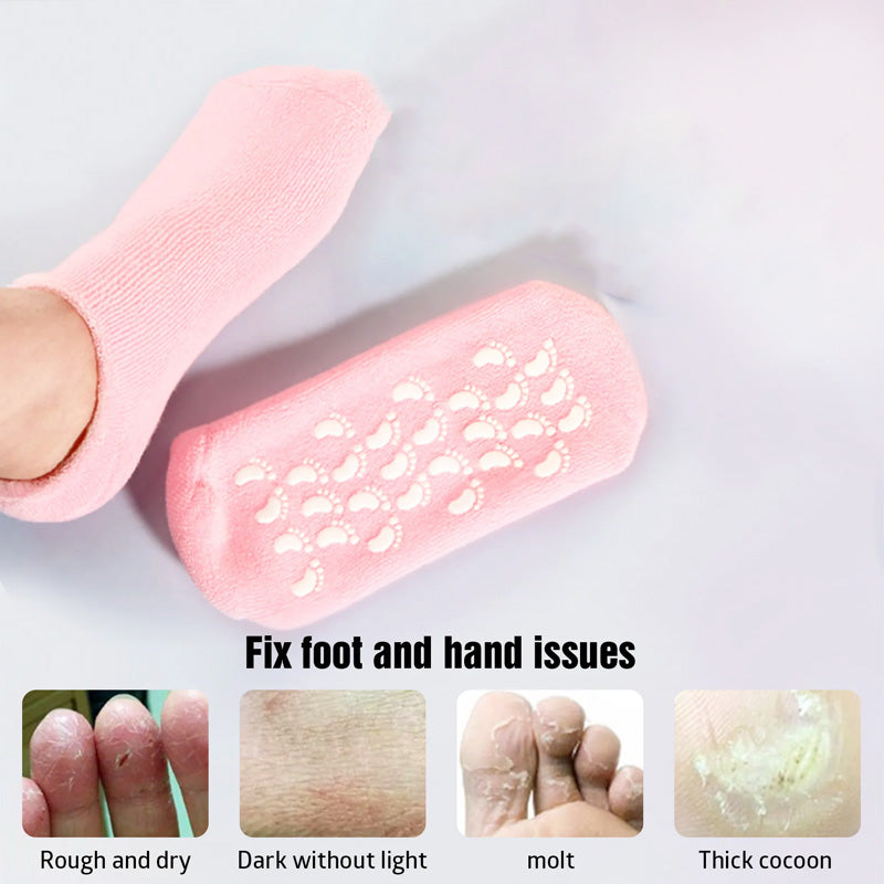 1 Pair Moisture Spa Gel Heel Soft Foot Care Moisturizing Gel Sock