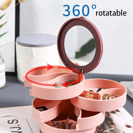 Multilayer Rotating Jewelry Earrings Organizer