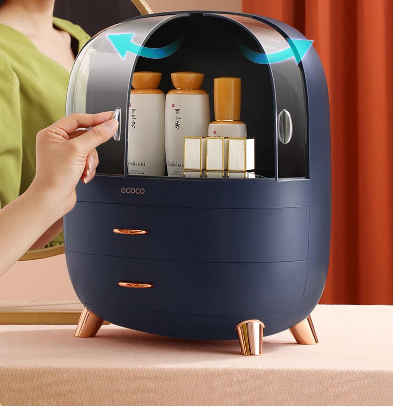 Large Capacity Multi Compartment Cosmetic Storage Organizer