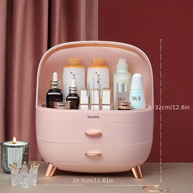 Large Capacity Multi Compartment Cosmetic Storage Organizer