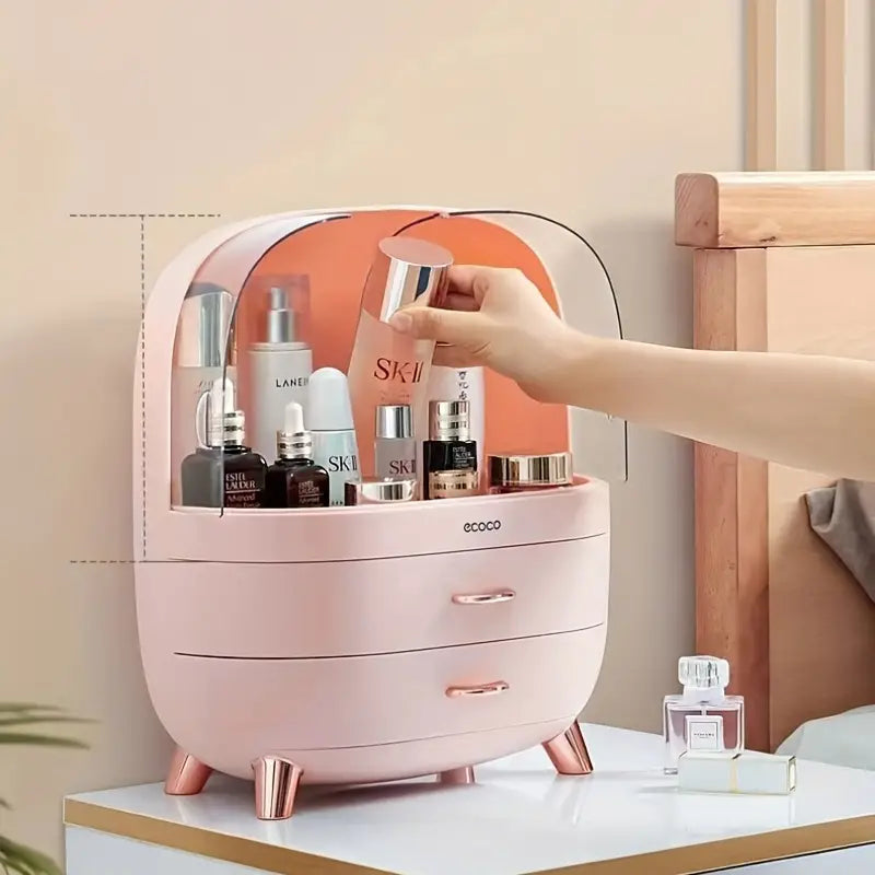Large Capacity Multi Compartment Cosmetic Storage Organizer