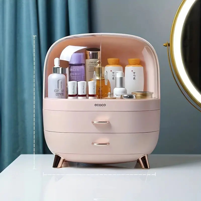 Large Capacity Multi Compartment Cosmetic Storage Organizer