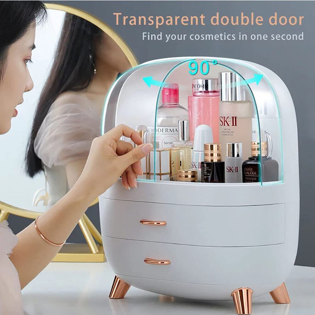 Large Capacity Multi Compartment Cosmetic Storage Organizer