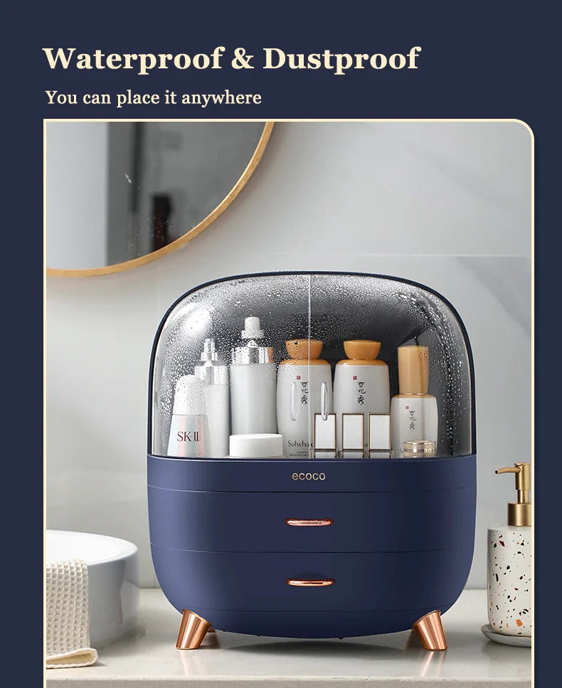 Large Capacity Multi Compartment Cosmetic Storage Organizer