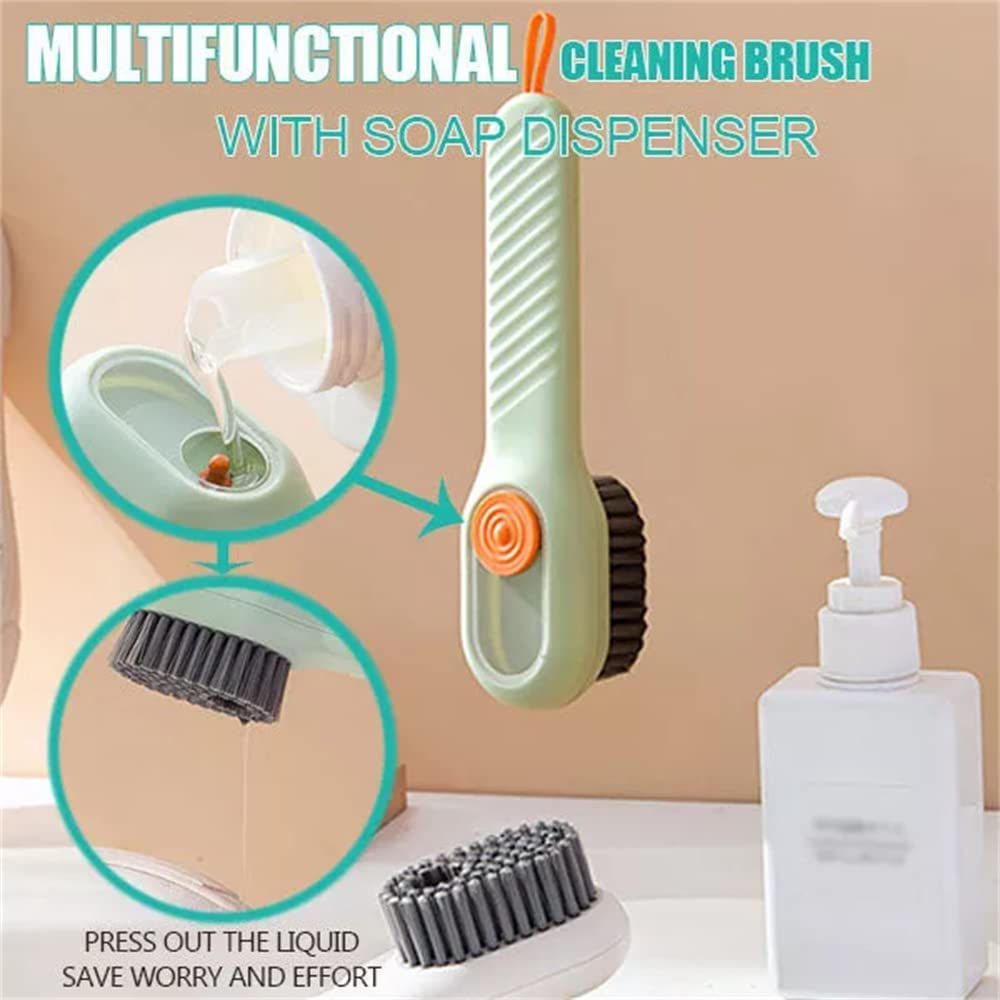 Multifunctional Liquid Shoe Brush, Press Type Soft Bristle Shoe Cleaning Brush