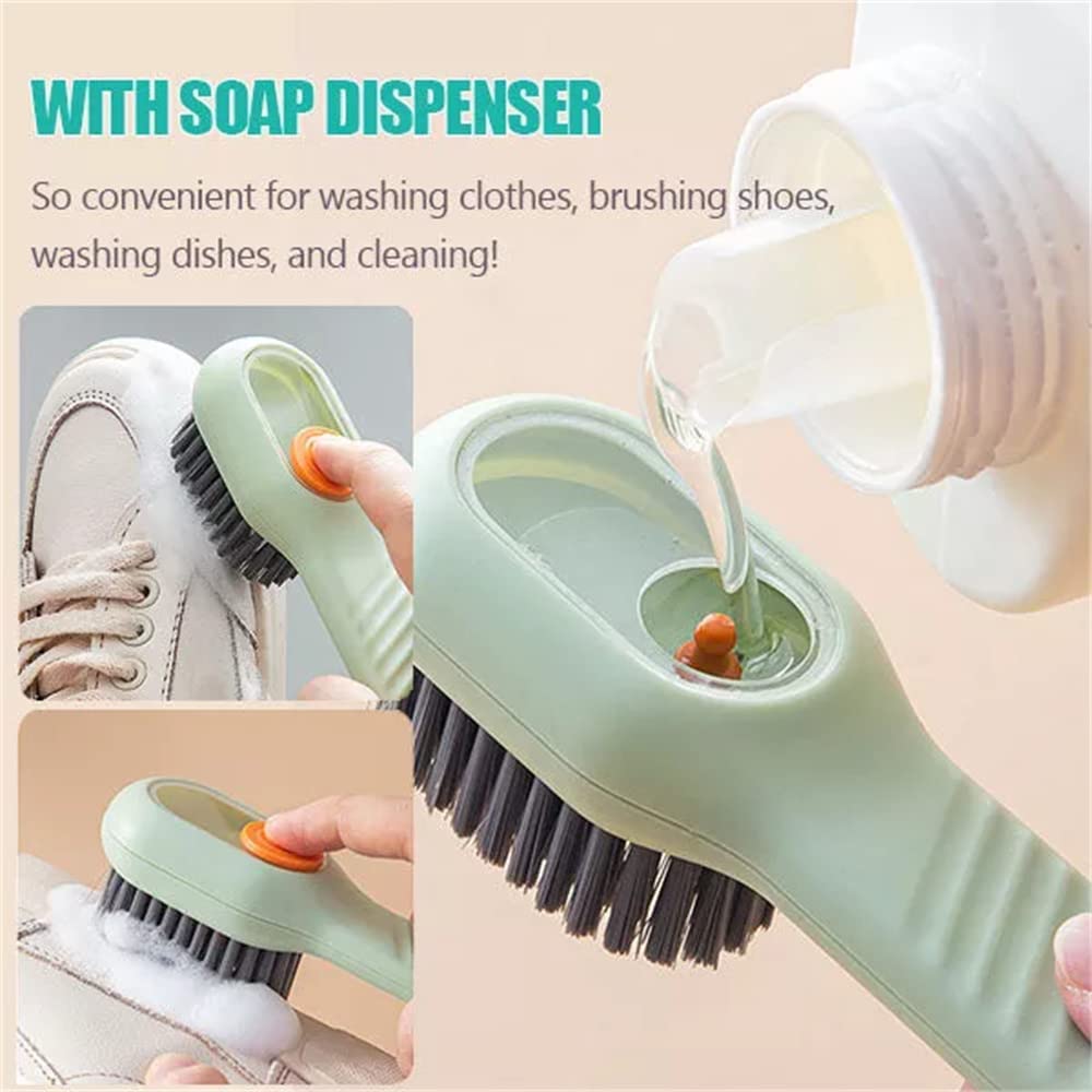 Multifunctional Liquid Shoe Brush, Press Type Soft Bristle Shoe Cleaning Brush