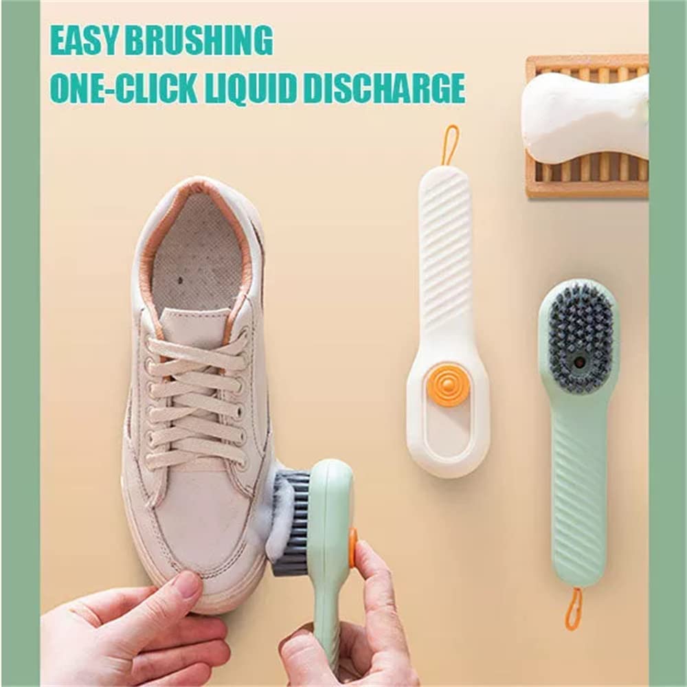 Multifunctional Liquid Shoe Brush, Press Type Soft Bristle Shoe Cleaning Brush