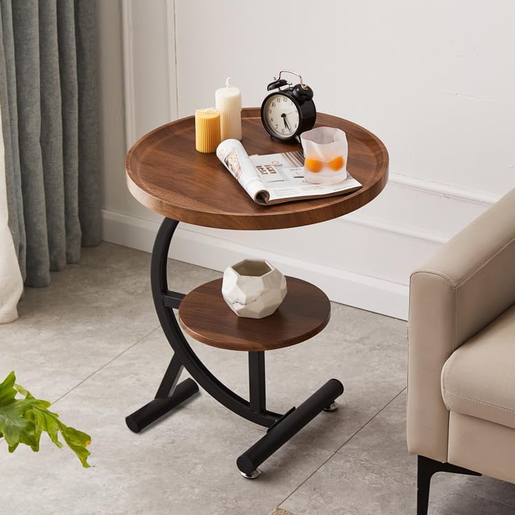 Multifunctional Sofa Side Table, Decorations Round Table, Living Room Corner Coffee Table