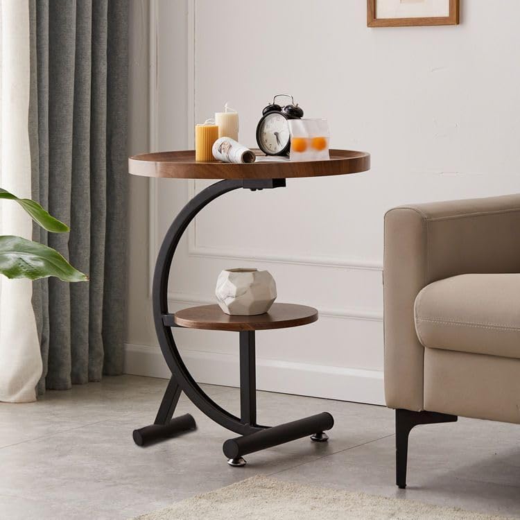 Multifunctional Sofa Side Table, Decorations Round Table, Living Room Corner Coffee Table