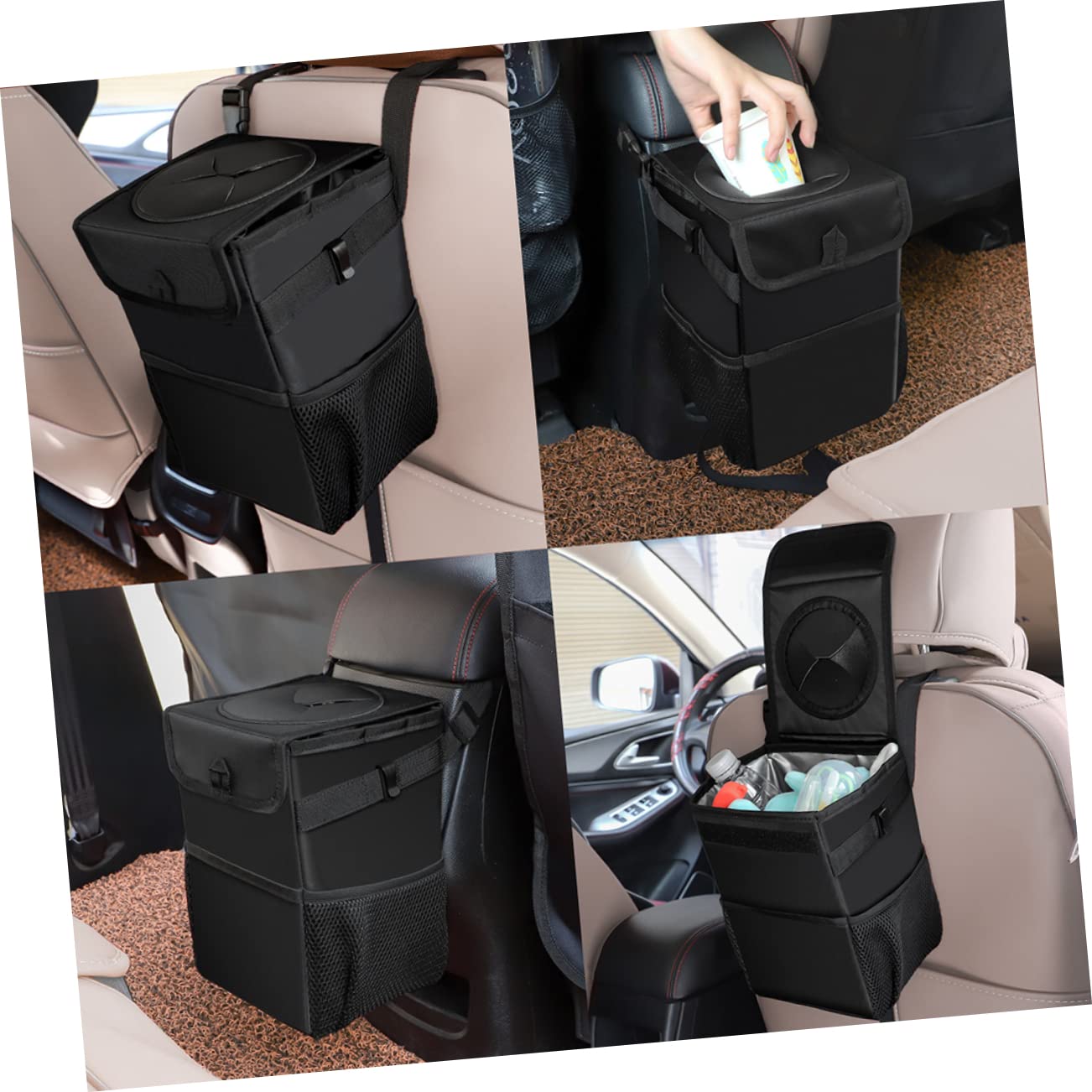 Multifunctional Waterproof Car Trash Can and Insulated Organizer