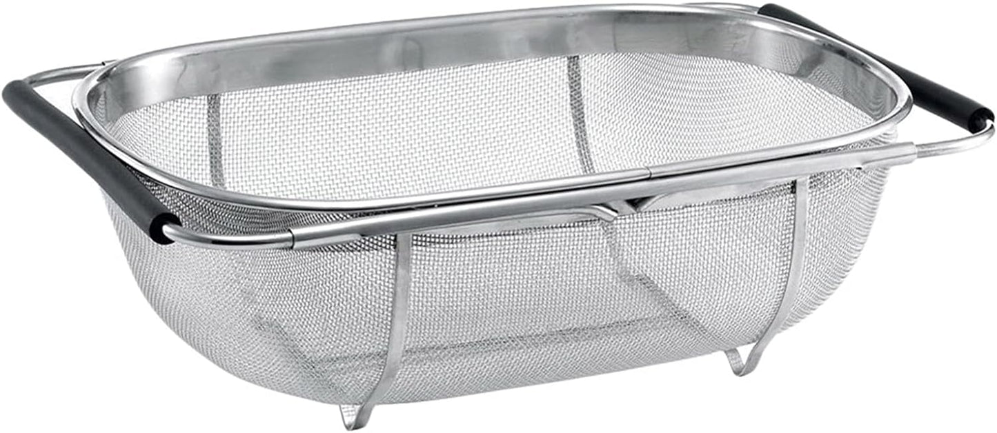Over The Sink Stainless Steel Colander Strainer Basket, Drain Basket