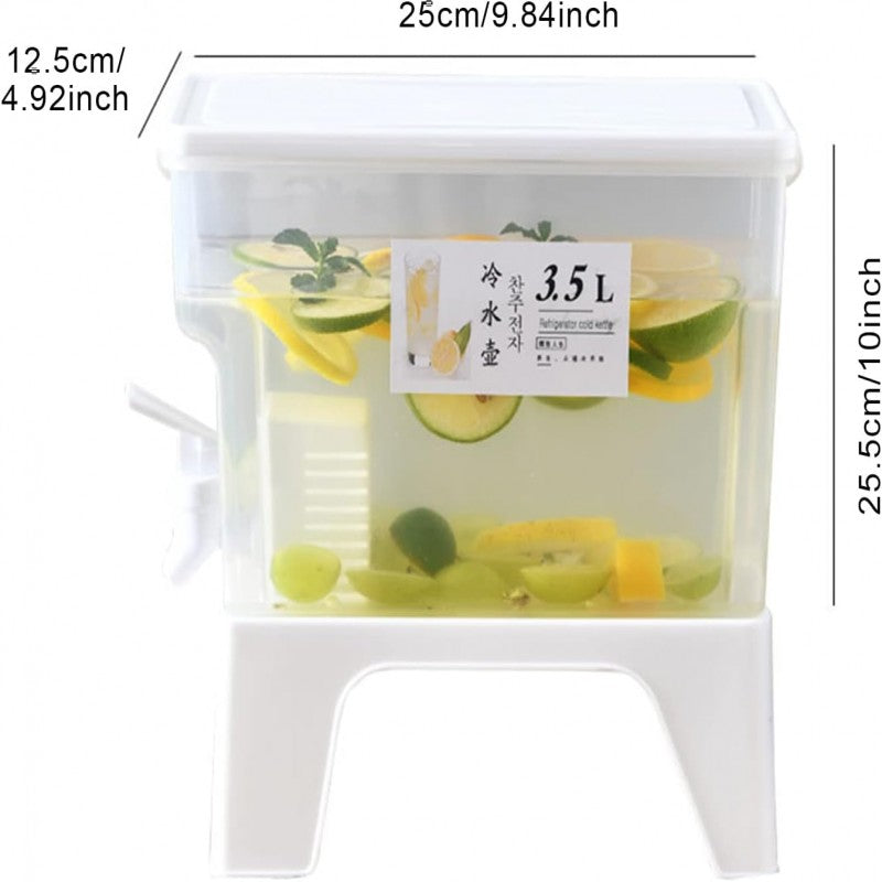 Plastic Cool Drinks Water Bucket With Faucet, 3.5L Large Capacity With Stand