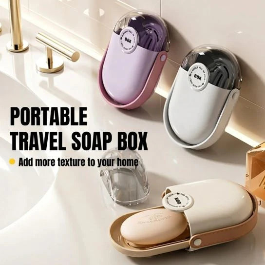 Portable Travel Soap Box with Lid - Anti-Leak Transparent ABS Soap Box