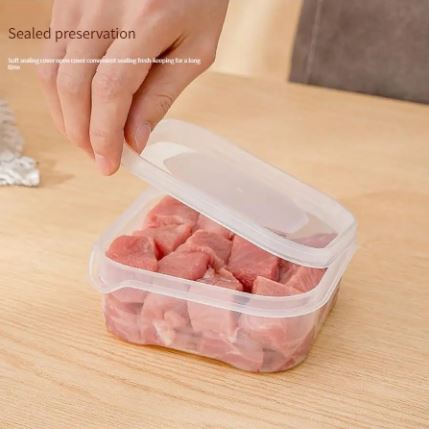 (Pack Of 2) Refrigerator Frozen Meat Preservation Box, Freezer Storage Box