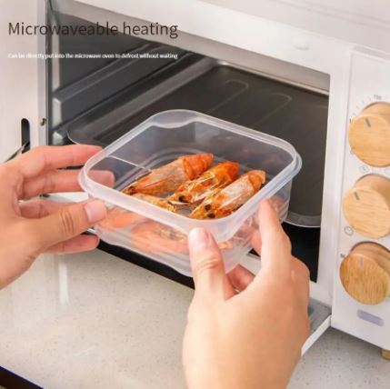 (Pack Of 2) Refrigerator Frozen Meat Preservation Box, Freezer Storage Box
