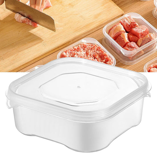 (Pack Of 2) Refrigerator Frozen Meat Preservation Box, Freezer Storage Box