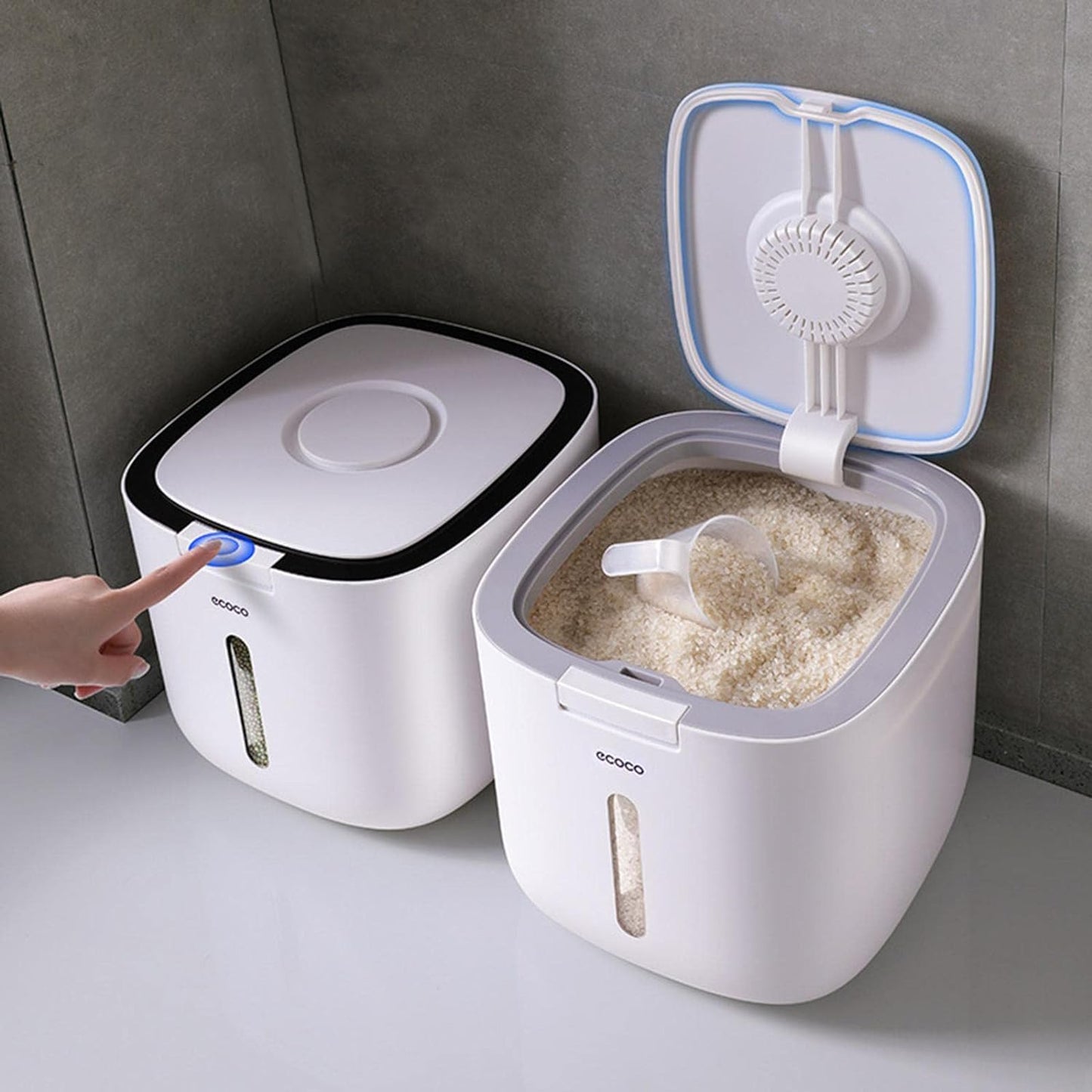 10Kg Moisture-Proof Rice Grain Storage Box, Nano Bucket For Kitchen Container