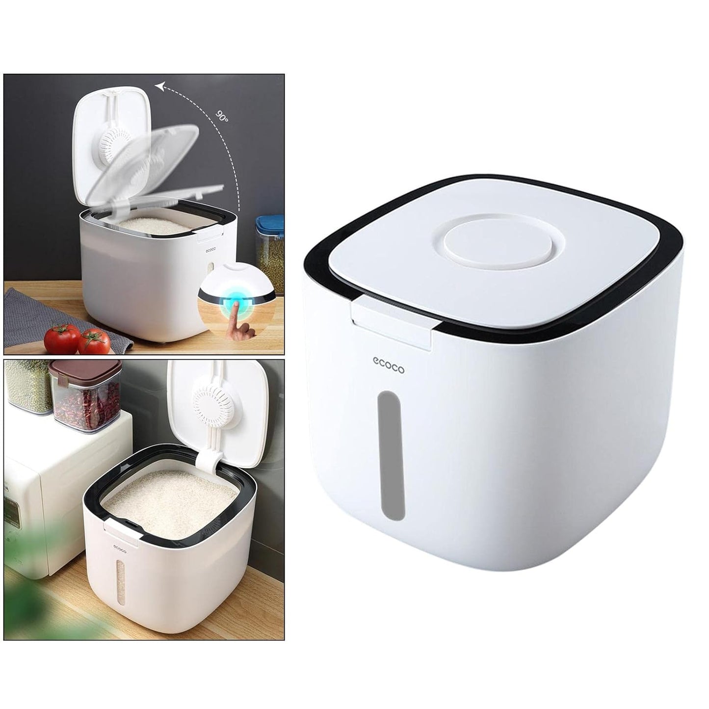 10Kg Moisture-Proof Rice Grain Storage Box, Nano Bucket For Kitchen Container