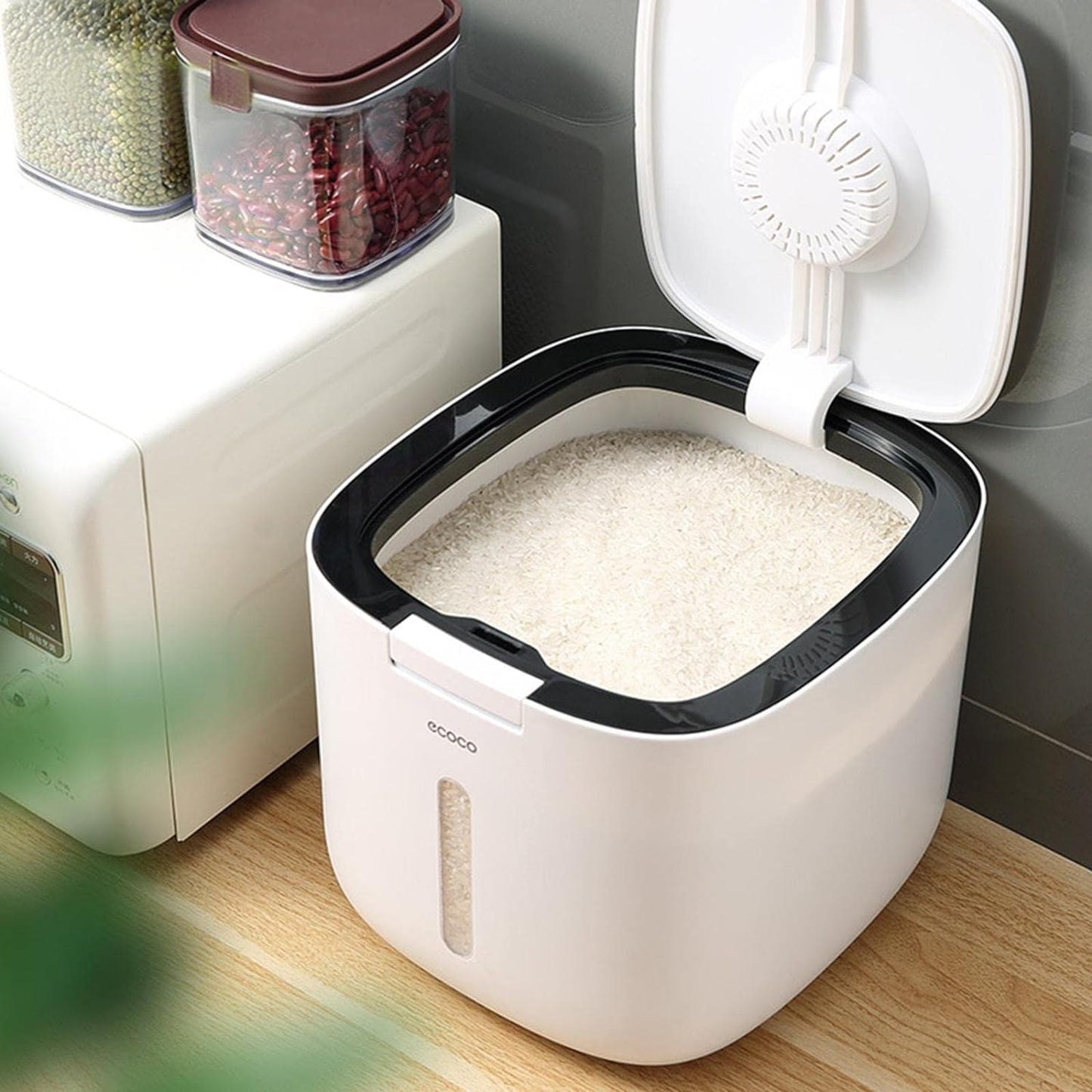 10Kg Moisture-Proof Rice Grain Storage Box, Nano Bucket For Kitchen Container