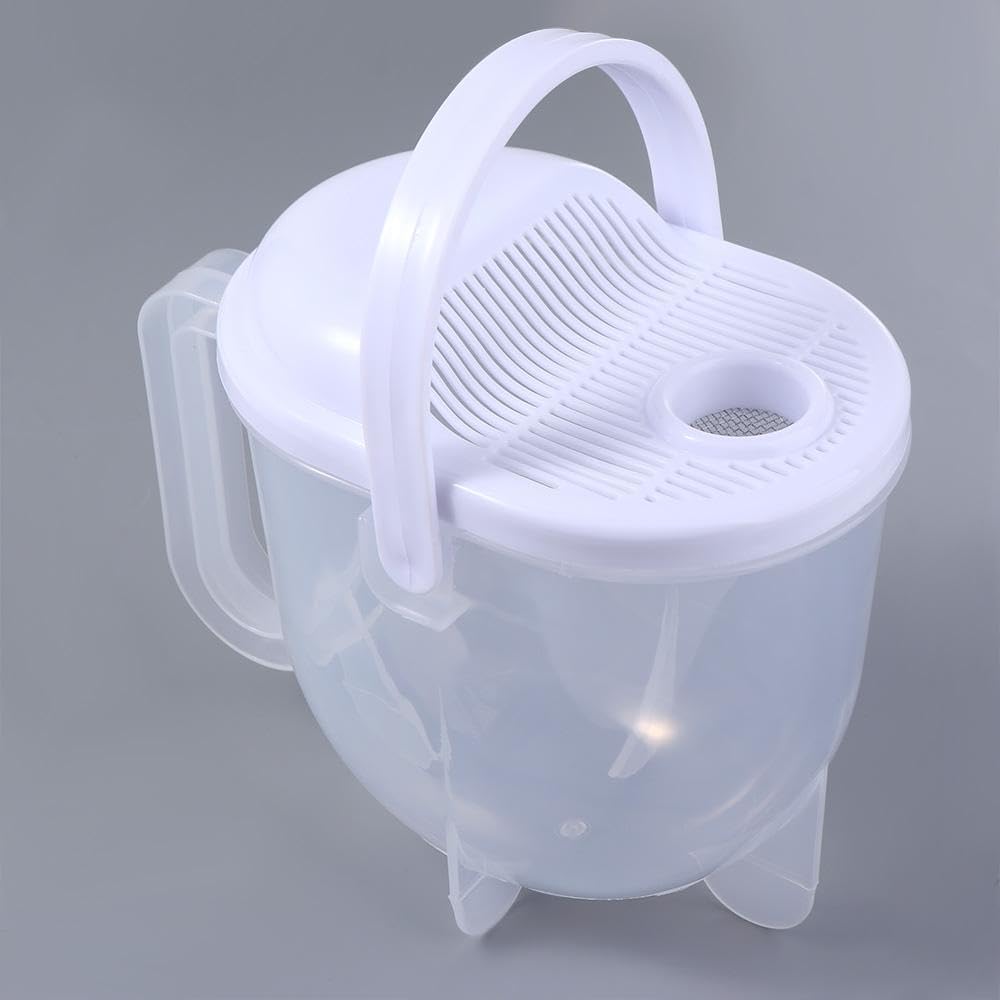 Rice Washer, Manual Plastic Rice Cleaner Washing Bowl With Handle