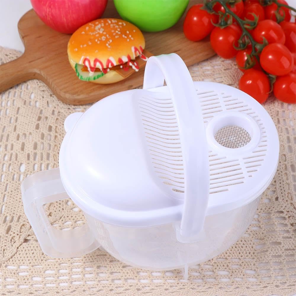 Rice Washer, Manual Plastic Rice Cleaner Washing Bowl With Handle