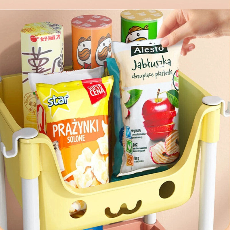 Adorable 3-Tier Rolling Storage Cart for Kids' Toys