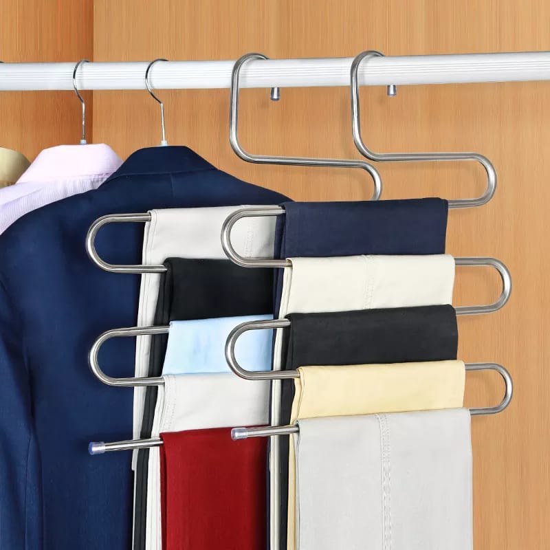 S Shape Stainless Steel Clothes Hanger