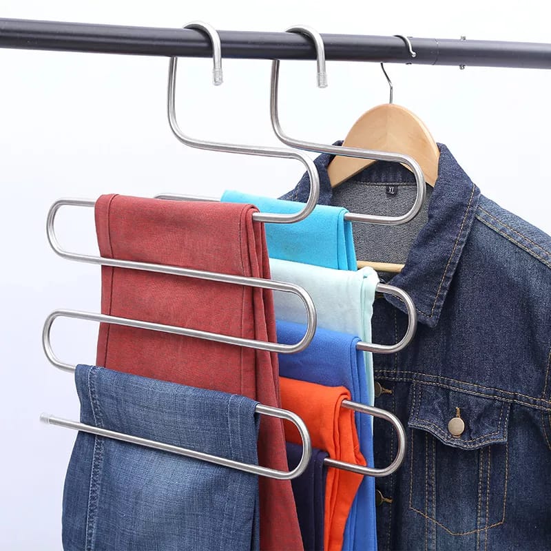 S Shape Stainless Steel Clothes Hanger