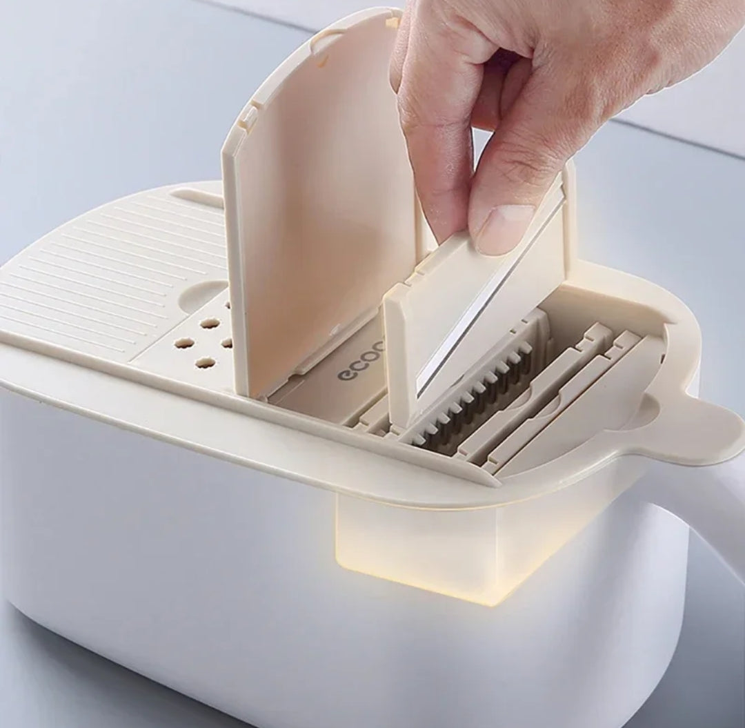 ECOCO Multifunctional Slicer Manual Vegetable Cutter Professional Grater With Adjustable Blades. (Premium Quality)