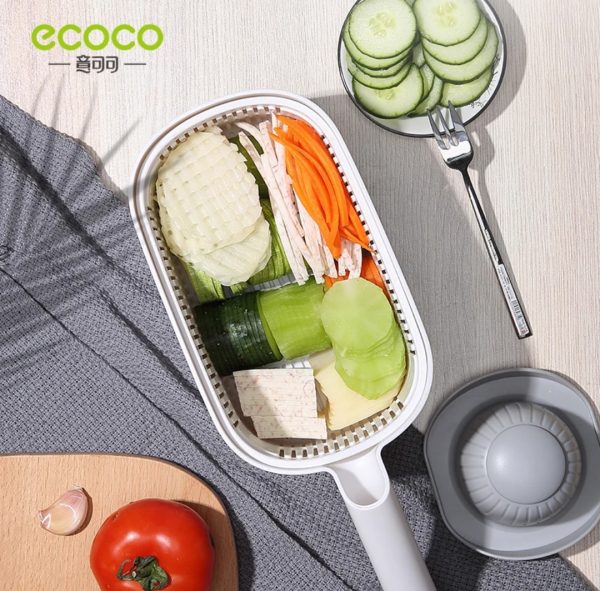 ECOCO Multifunctional Slicer Manual Vegetable Cutter Professional Grater With Adjustable Blades. (Premium Quality)