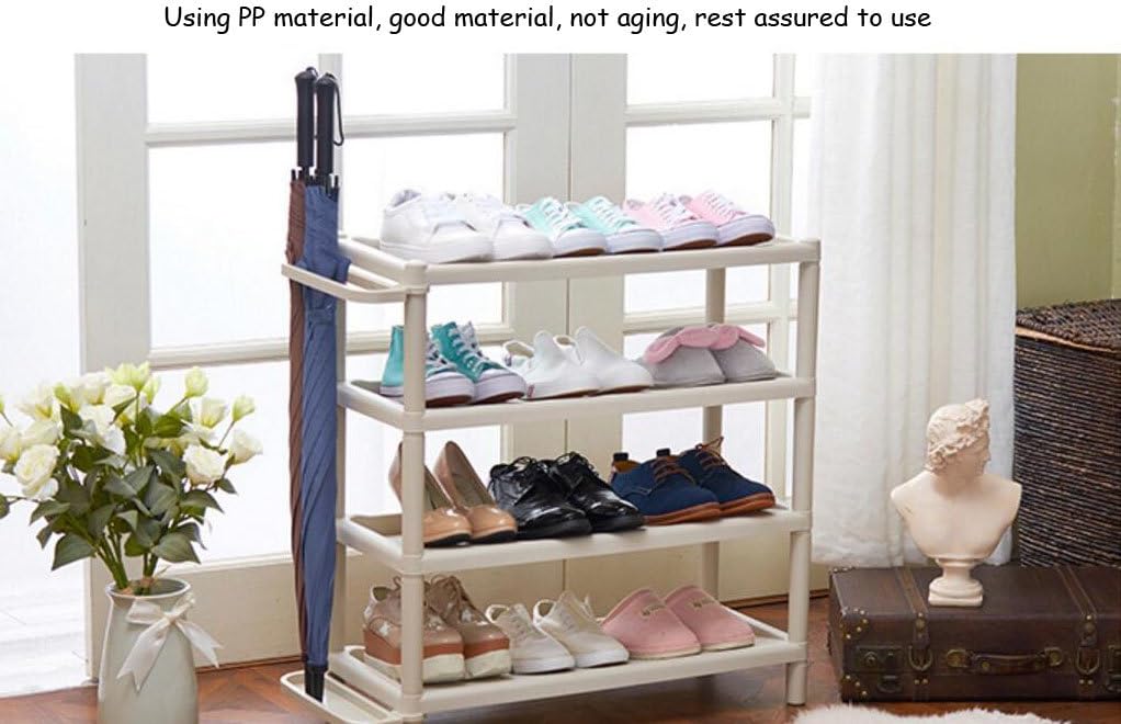Shoe Rack, Plastic Shoe Storage Rack With Umbrella Stand