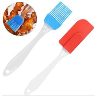 Silicone Brush and Spatula Set, 2-Pieces