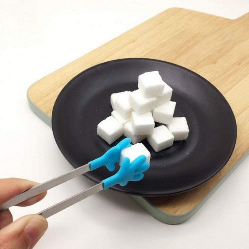 Stainless Steel Silicone Kitchen Mini Tong Clip Salad Pliers Kitchenware Mini Tongs Dessert Tongs Food Tongs Ice Cube Tong Cake Tong
