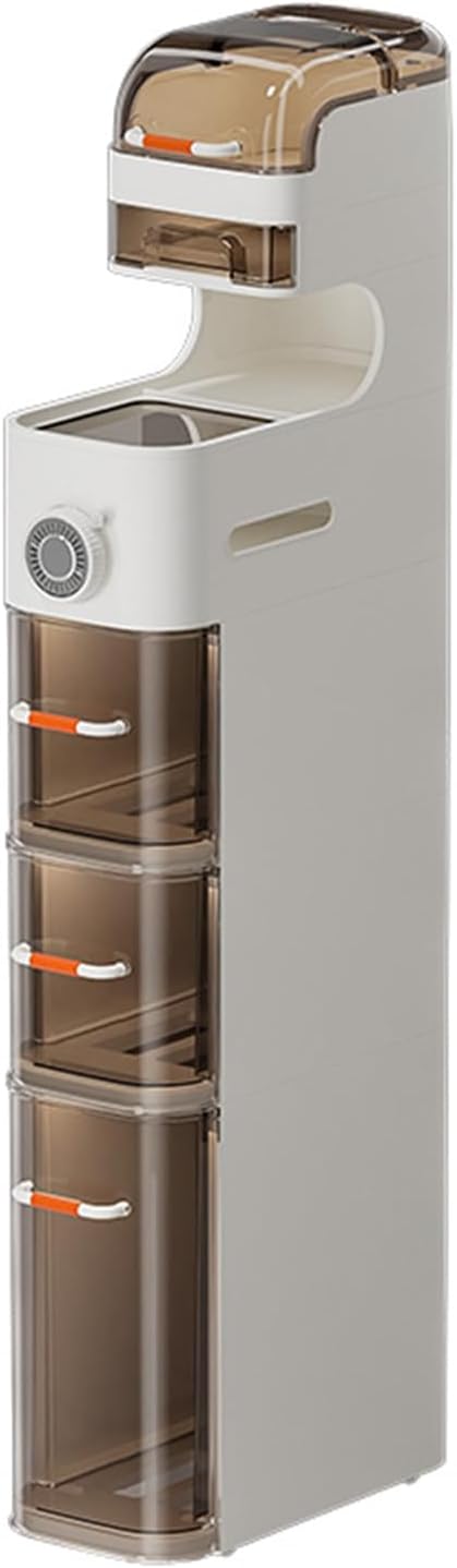 2,3,4 Layer Slim Organizer Cabinet Bathroom Standing Cabinet, Bathroom Floor Cabinet with Drawers