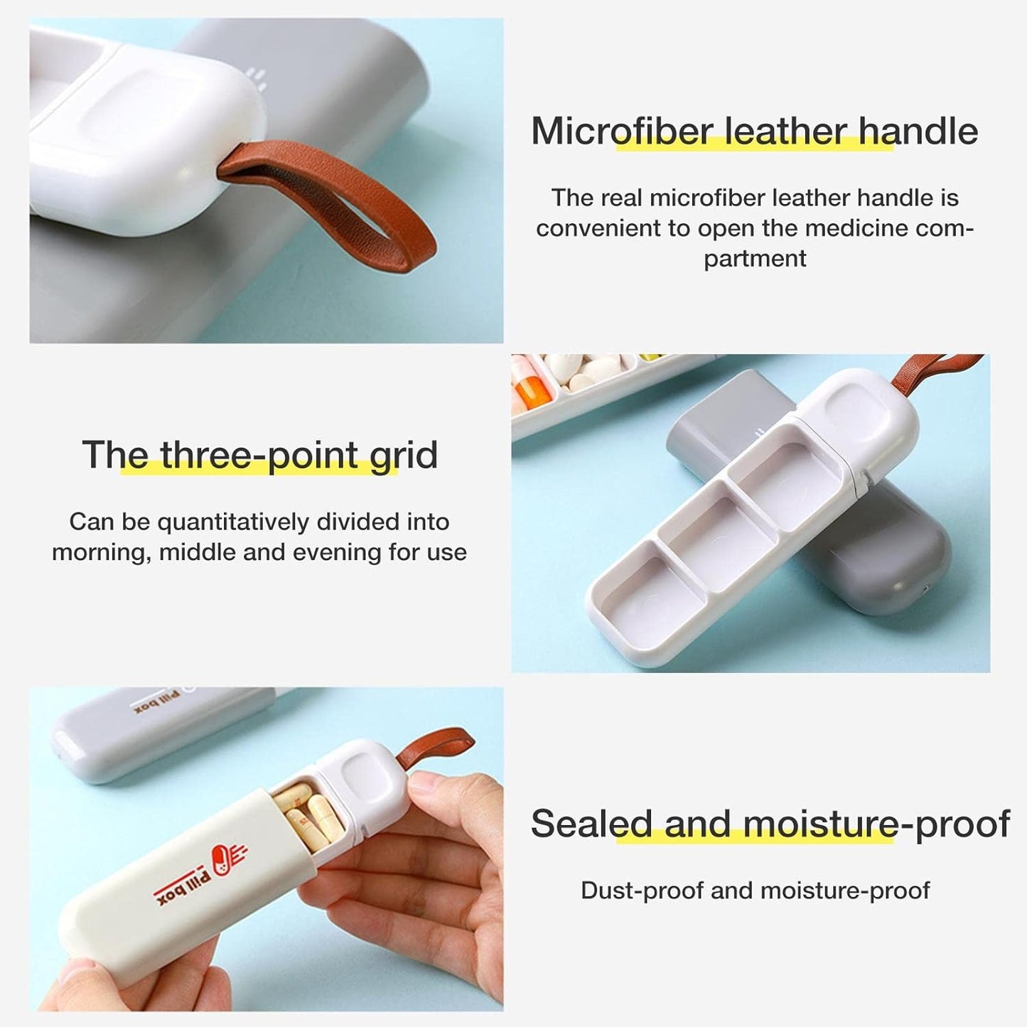 Small Pill Box For Pocket, Portable Mini Size Medicine Organizer For Pocket Or Purse Storage Vitamin, Fish Oil, Earrings