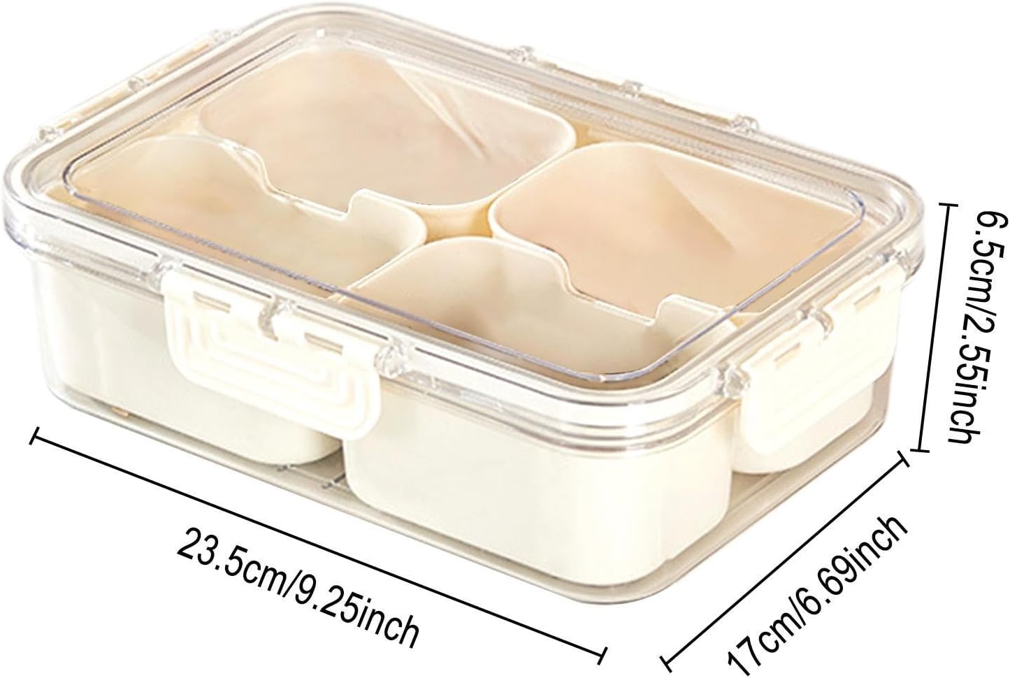 Small Snackle Container Lunch Box, Air-Tight Square Snack Container Snackle Box With Handle