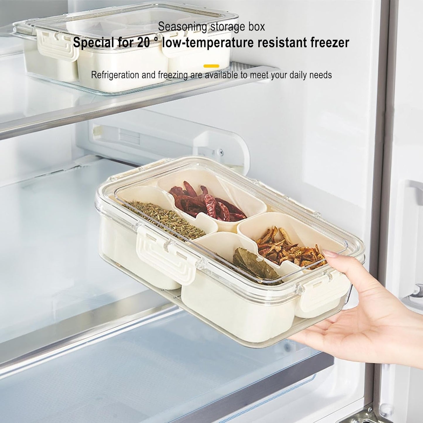 Small Snackle Container Lunch Box, Air-Tight Square Snack Container Snackle Box With Handle