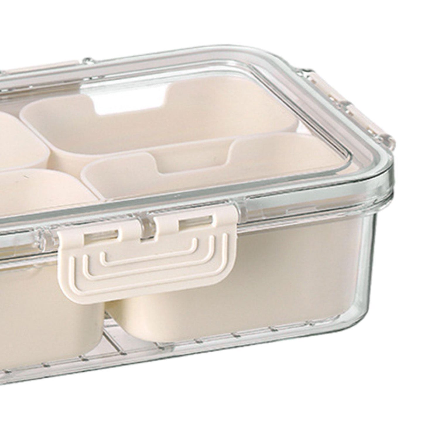Small Snackle Container Lunch Box, Air-Tight Square Snack Container Snackle Box With Handle