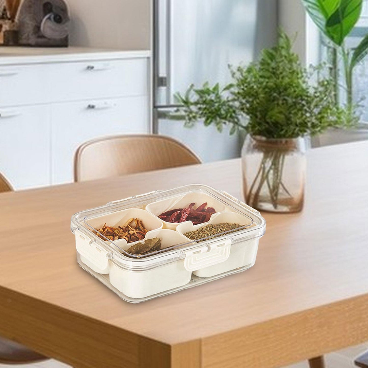 Small Snackle Container Lunch Box, Air-Tight Square Snack Container Snackle Box With Handle