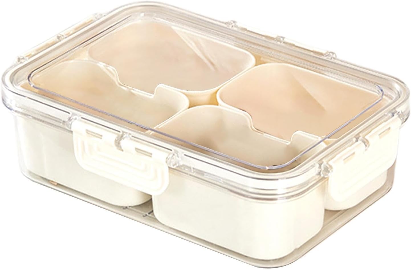 Small Snackle Container Lunch Box, Air-Tight Square Snack Container Snackle Box With Handle