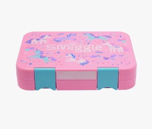 Smiggle - 4 compartment Unicorn Happy Bento Lunch Box for Kids