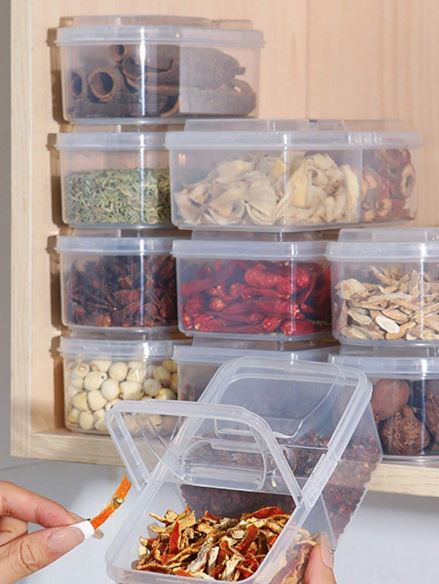 1pc Spice Seasoning Storage Box Multi-Grid Large Storage Case, Kitchen Accessories