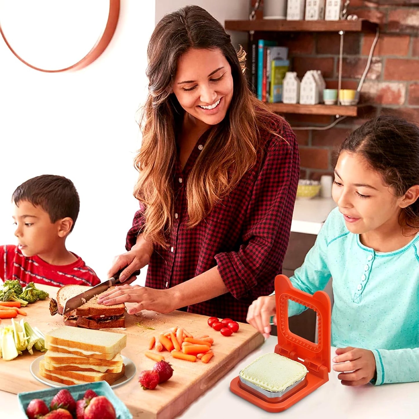Stainless Steel Pocket Sandwich Maker, Sandwich Cutter and Sealer for Kids