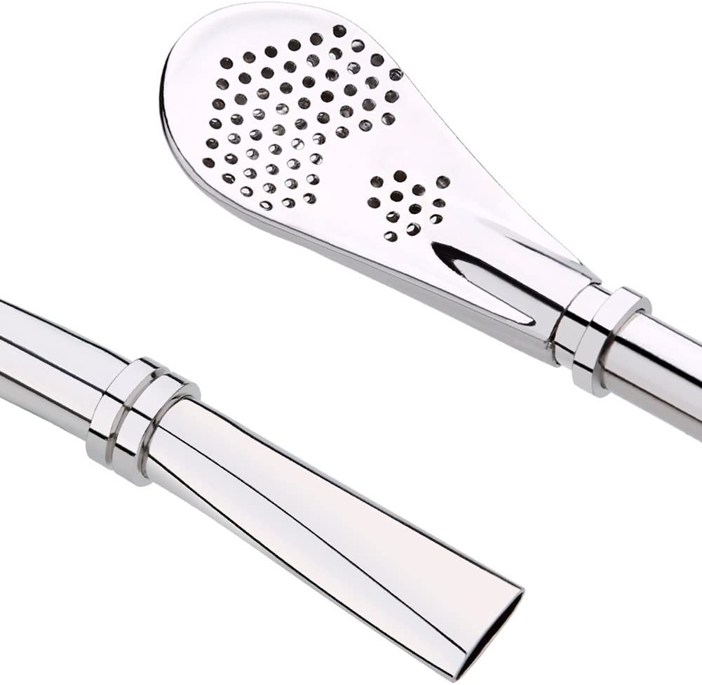Stainless Steel Straw Filter Spoon, Metal Straw Stainless Steel Drinking Straw (Pack Of 4)