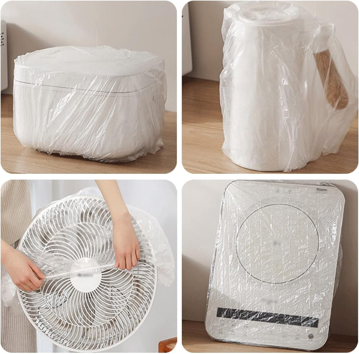 10Pcs Thickened Disposable Transparent Dust Cover, Reusable Clear Kitchen Appliances Covers