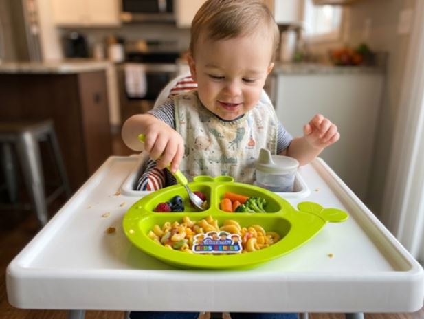 Cute Whale-Shaped Divided Toddler Plate | Colorful Kids Feeding Tray
